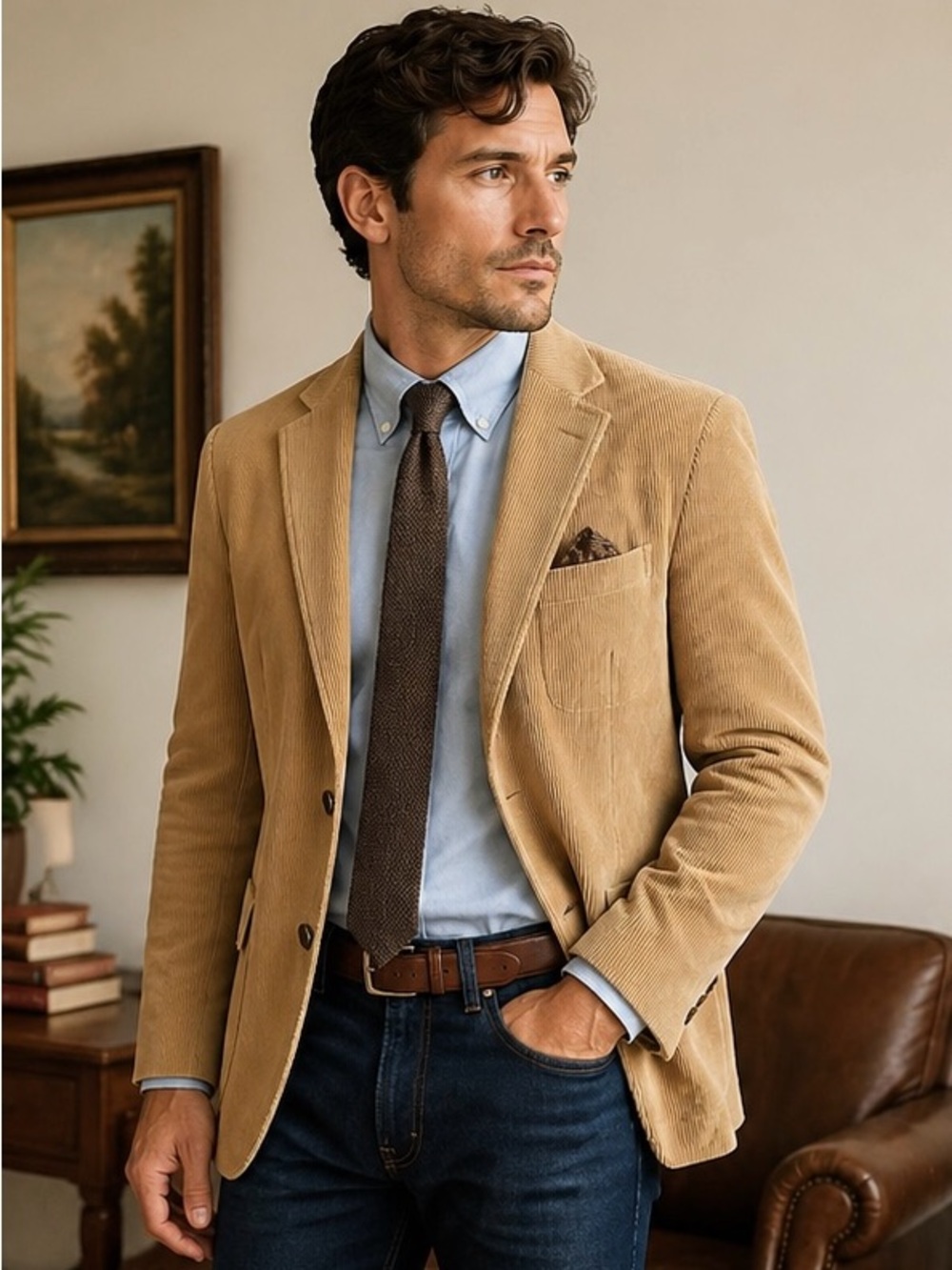 Preswick & Moore Tan Corduroy Sport Coat